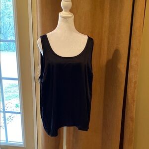 Elegant Black Satin Women's Tank Top